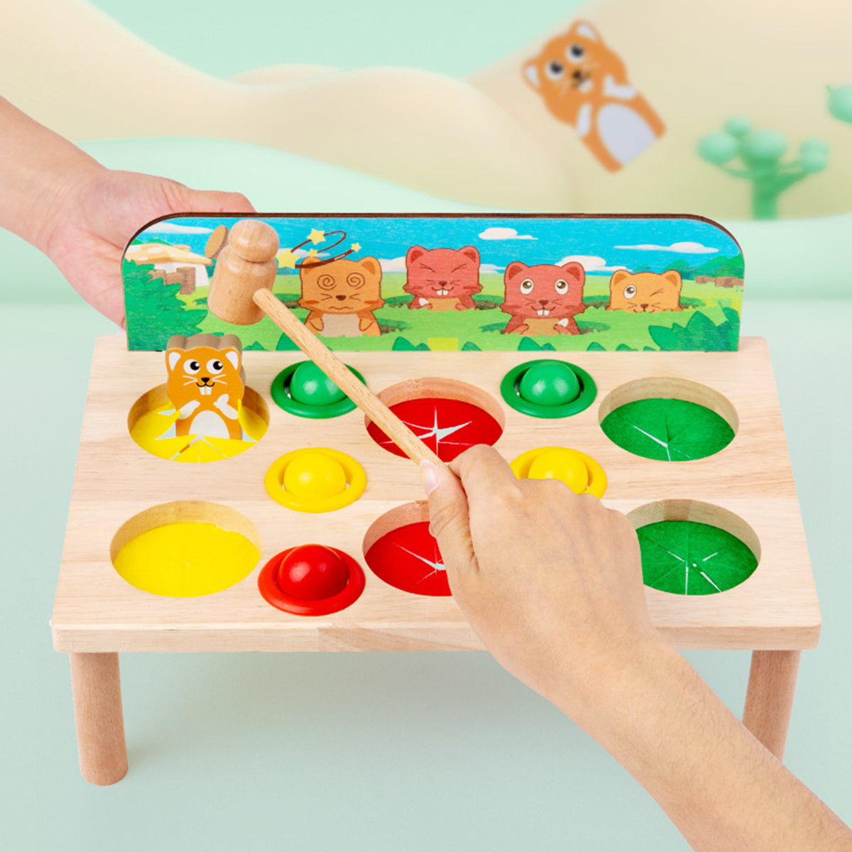 Interactive Whack-a-mole Game Toy with Base Plate B904492