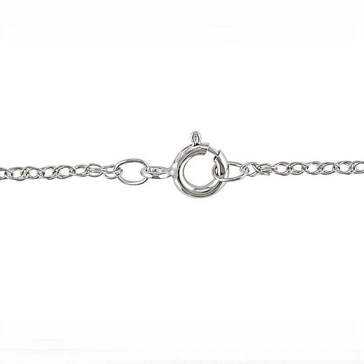 10k White Gold Diamond Heart Pendant Necklace C861803
