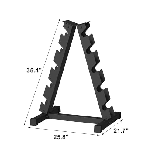 Rubber Coated Hex Dumbbell Weight Set With Rack Y7567