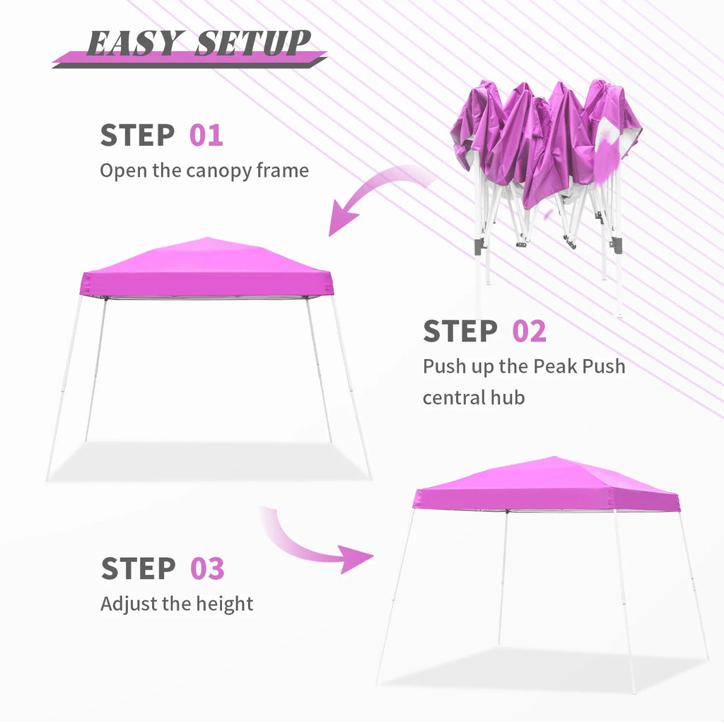 10'x10' Pop Up Canopy Tent with Carrying Bag T945