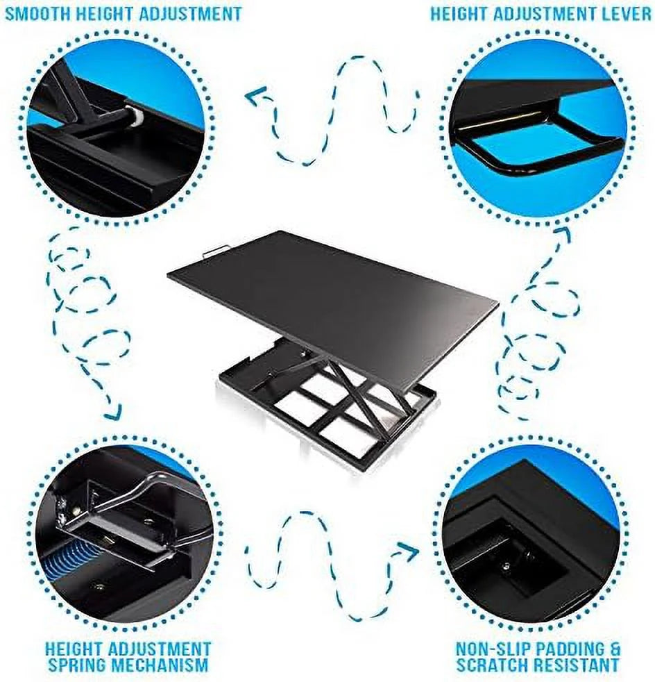 Adjustable Black Standing Desk Converter A6623