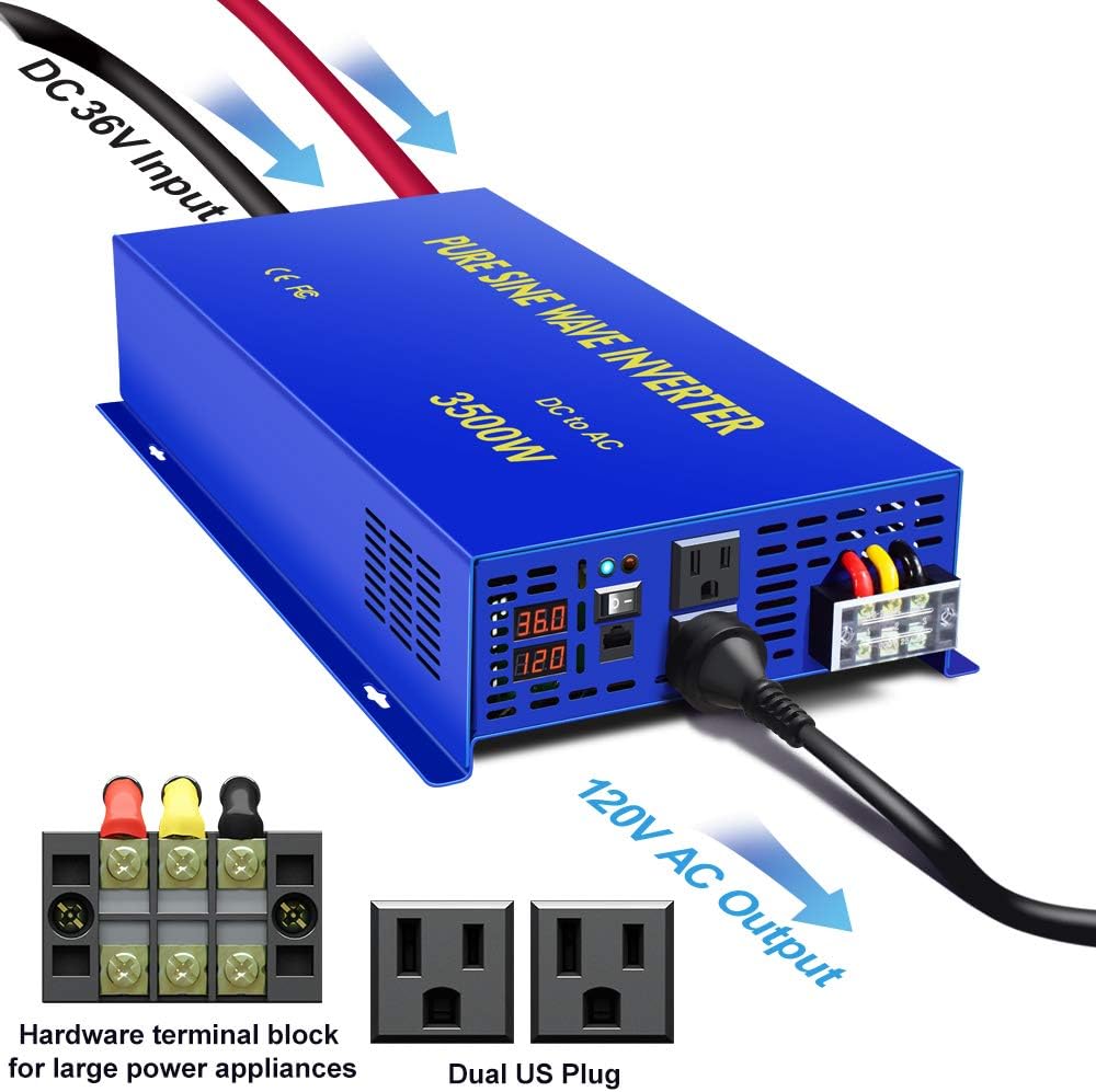 36 Volt 3500W Pure Sine Wave Inverter Q19229