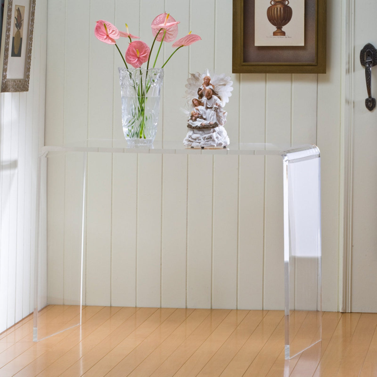 Clear Lucite and Acrylic Console Table P59952
