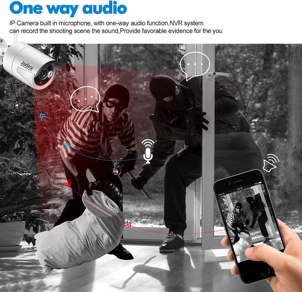 Wireless Security Camera System with 8CH NVR 4Pcs 1080P Night Vision Motion Detection Waterproof Z41223