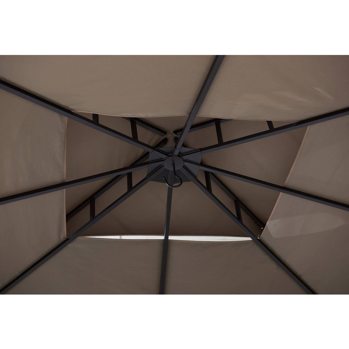 10 ft. x 12 ft. Steel Gazebo with 2-Tier Khaki Canopy C930