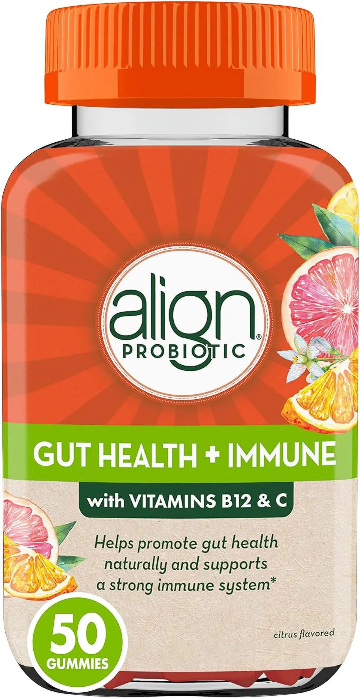 Probiotic Gummies, Citrus Flavor, 50 Gummies C695