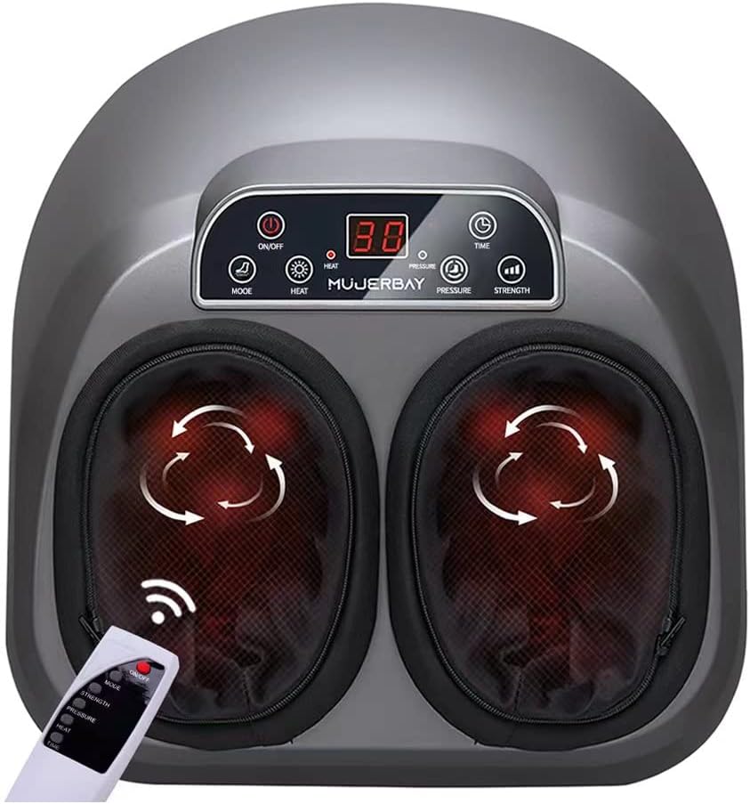 Foot Massager with Remote Control, Shiatsu with Heat, Air Compression P71207