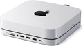 Type-C Stand & Hub with SSD Enclosure, M.2 SATA, USB-C, Micro/SD Card Readers, USB-A & Headphone Jack, Silver X37528