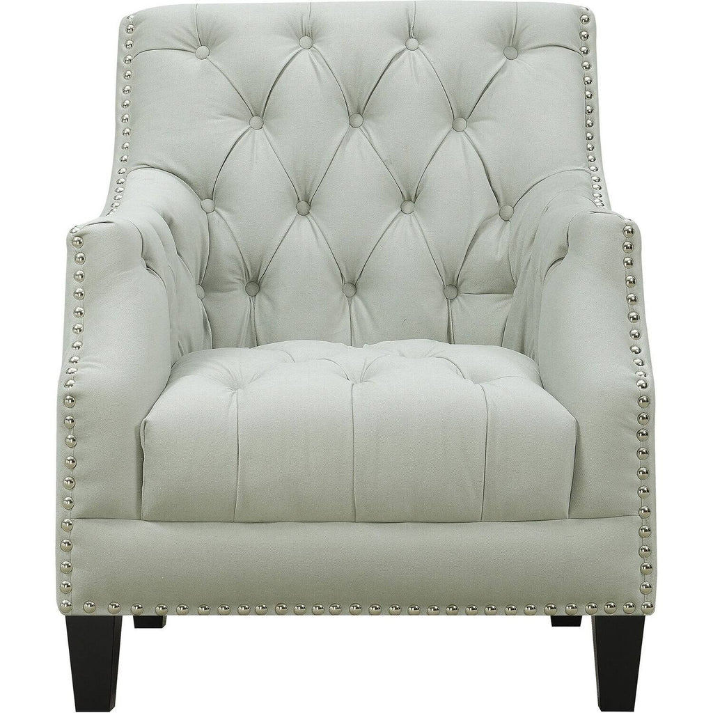 Light Gray Tufted Accent Chair R67452