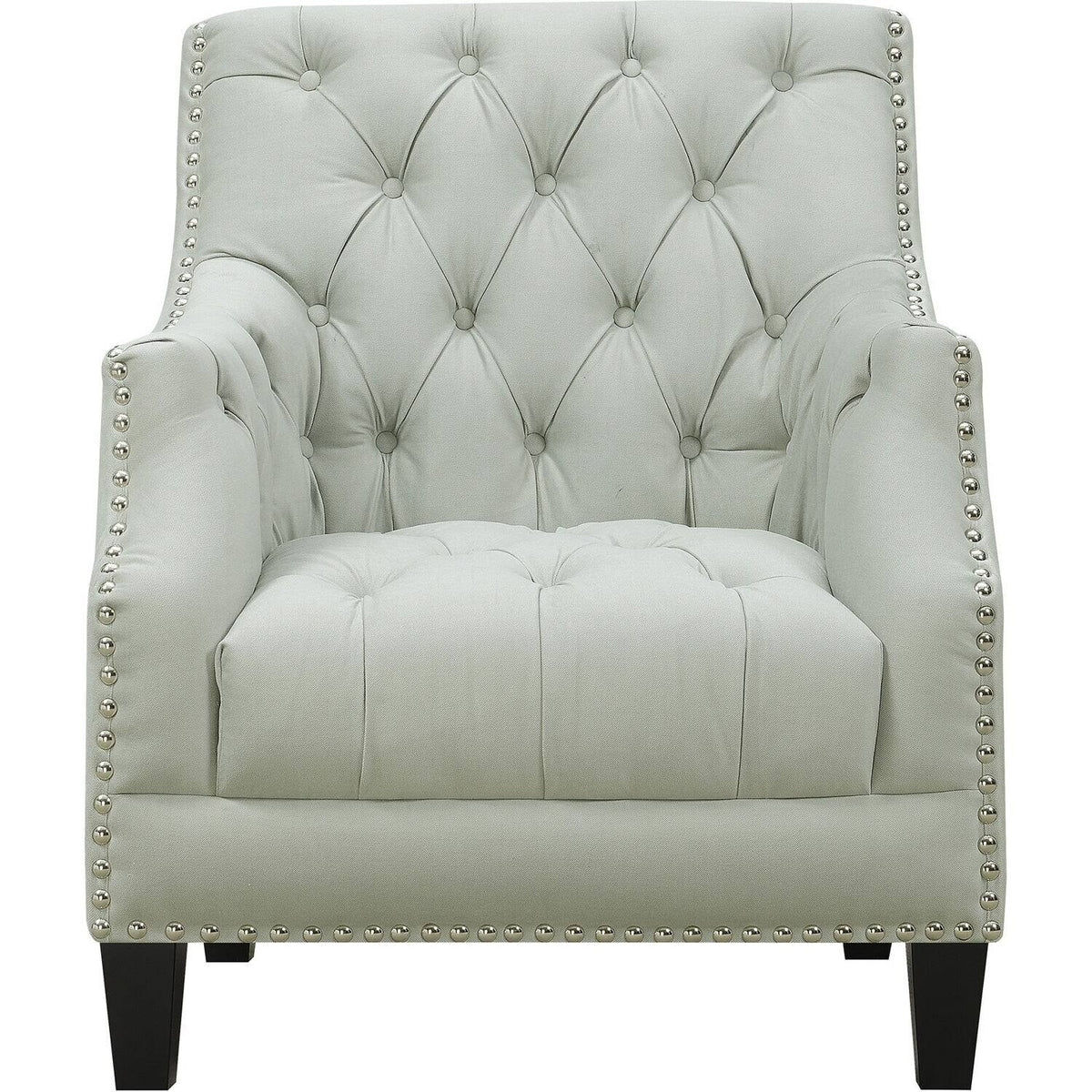 Light Gray Tufted Accent Chair R67452