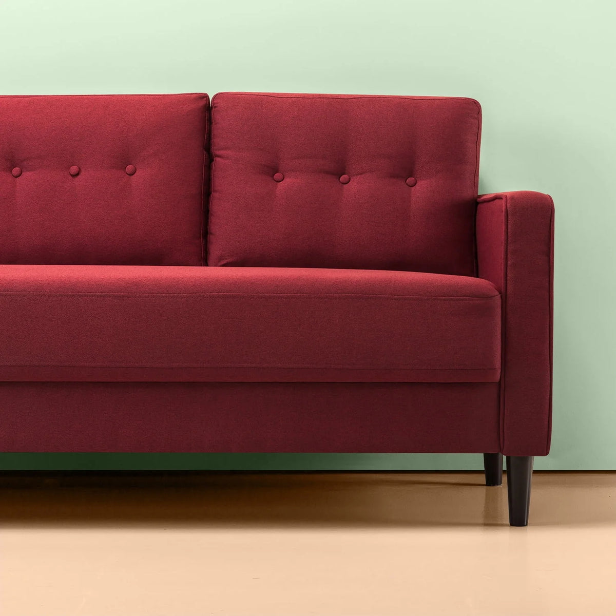 Ruby Red Fabric Sofa Couch P57909