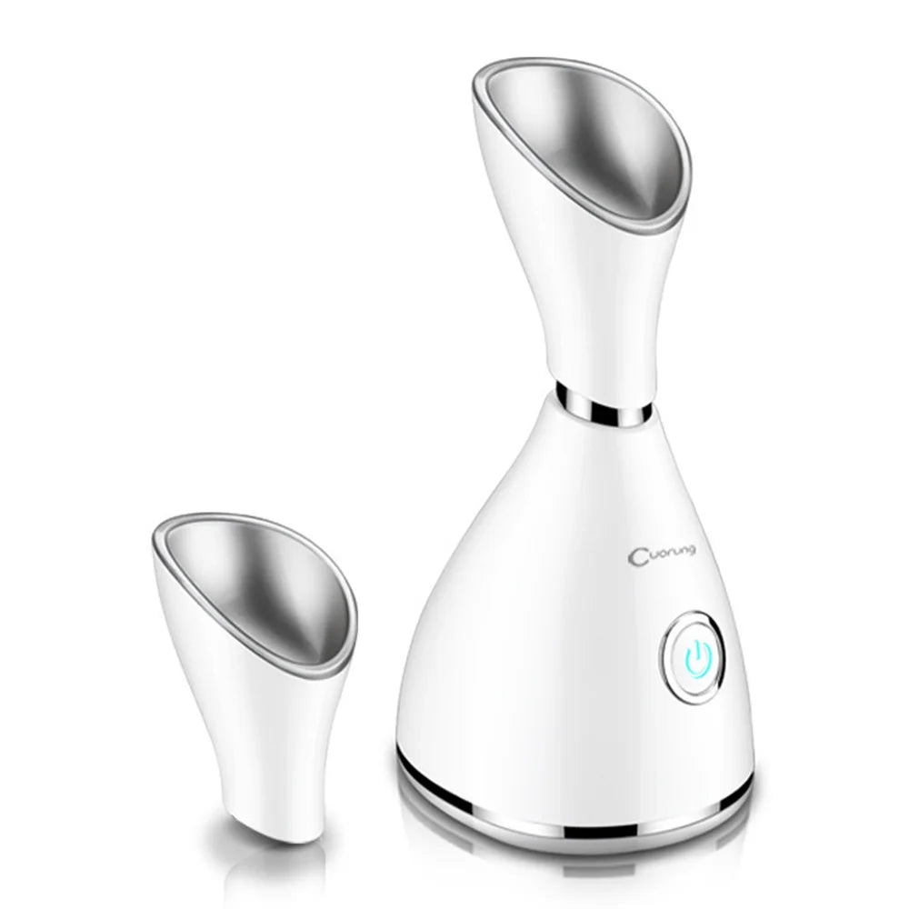 White Touch Switch Warm Cold Mist Facial Steamer F2261