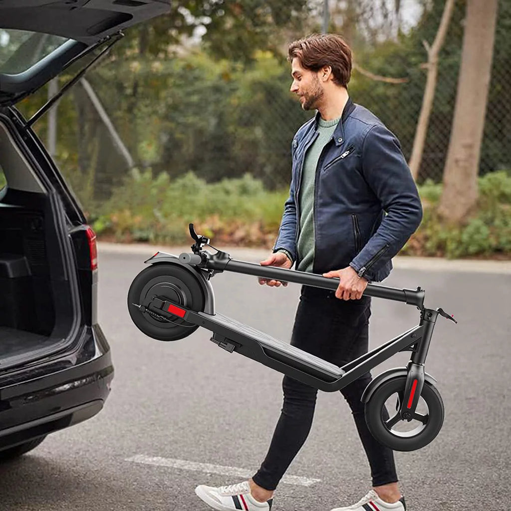 Electric Scooter 450W Motor 22 Miles Range 19MPH 10in Solid Tires Folding A15800
