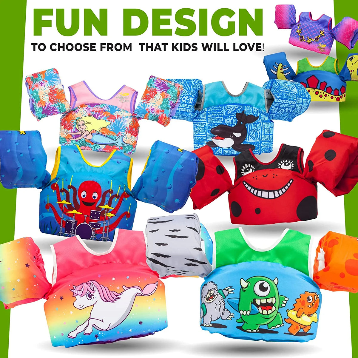 Kids Swim Vest Life Jacket 33-55 LBS V888437