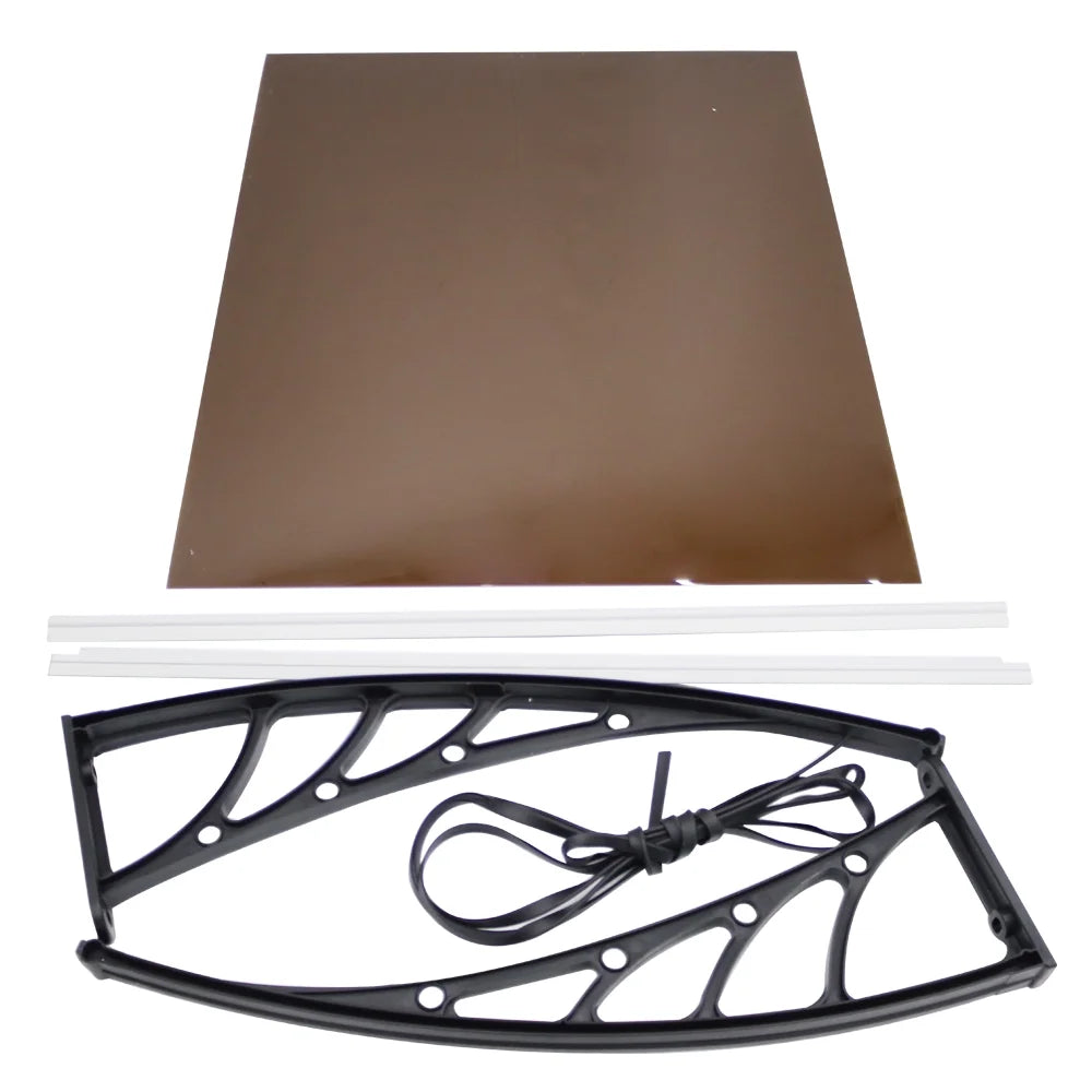 30"*40" Polycarbonate Awning Dark Brown M47658