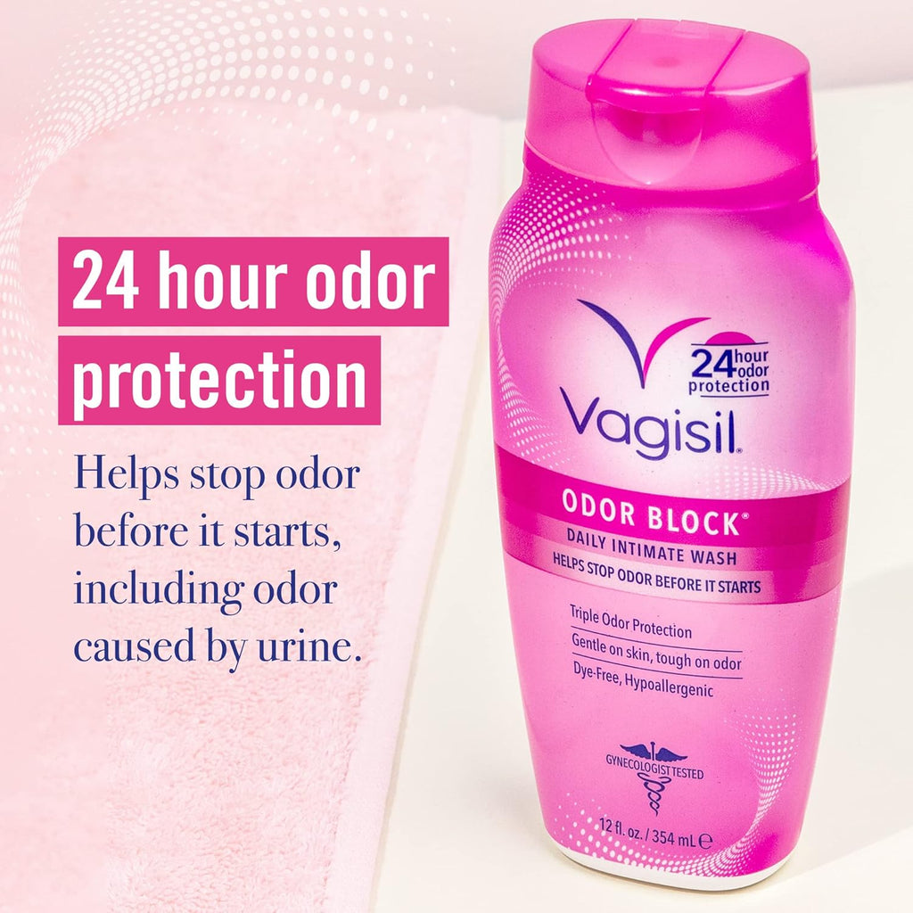 Odor Eliminating Vaginal Gel, 4ct (0.07oz) & Feminine Wash, 12 oz B95472