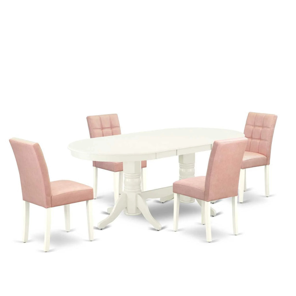 5 Piece Dining Table Set with Oval Table and 4 Chairs P553