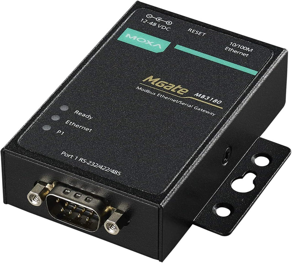 1 Port RS-232/422/485 Modbus TCP to Serial Gateway M491