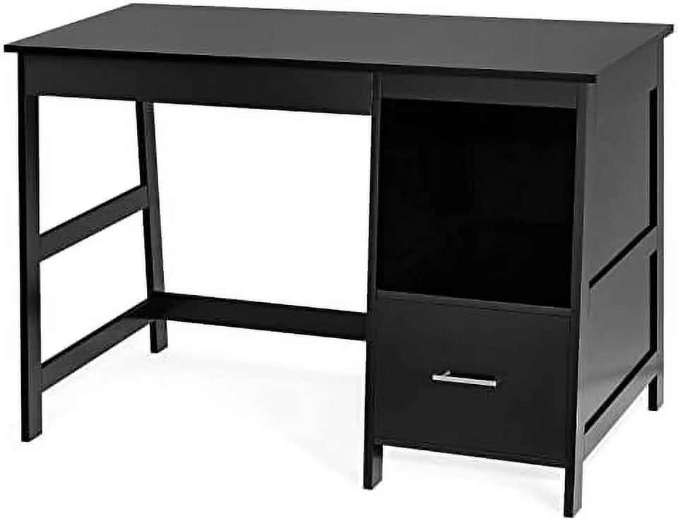 Black Computer Desk with 2 Drawers S664