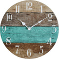 Rustic Coastal Wood Round Wall Clock Z105798