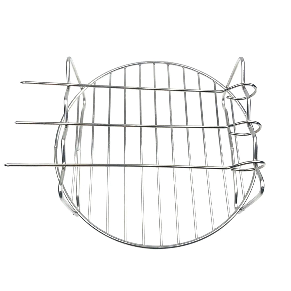 10Pcs Air Fryer Accessory Kit Baking Pan Rack Pizza Tray Metal Holder Cupcake Mould Set F98833