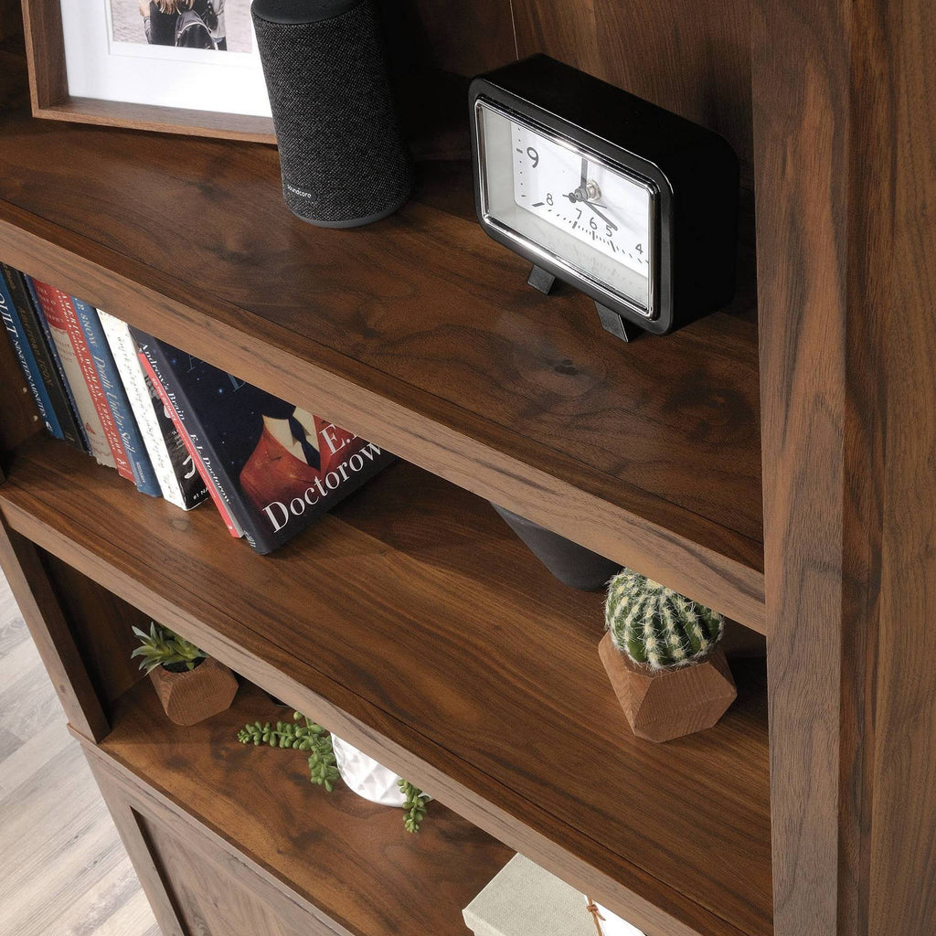 5-Shelf Bookcase with Doors in Grand Walnut X44157