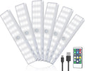 USB Rechargeable Motion Sensor LED Closet Light 6 Pack L230