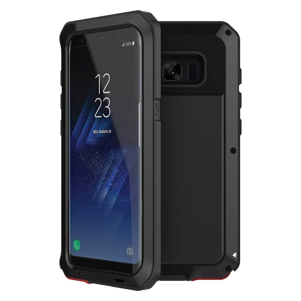 Aluminum Metal Samsung Galaxy S8 Plus Case (Black) Heavy Duty Shockproof Scratch Resistant Protection C896