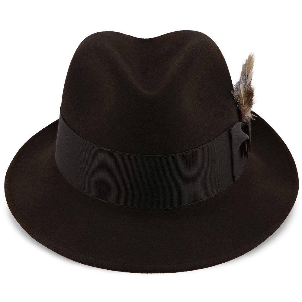 Caribou Fur Felt Fedora Hat Size 7 1/8 E124038