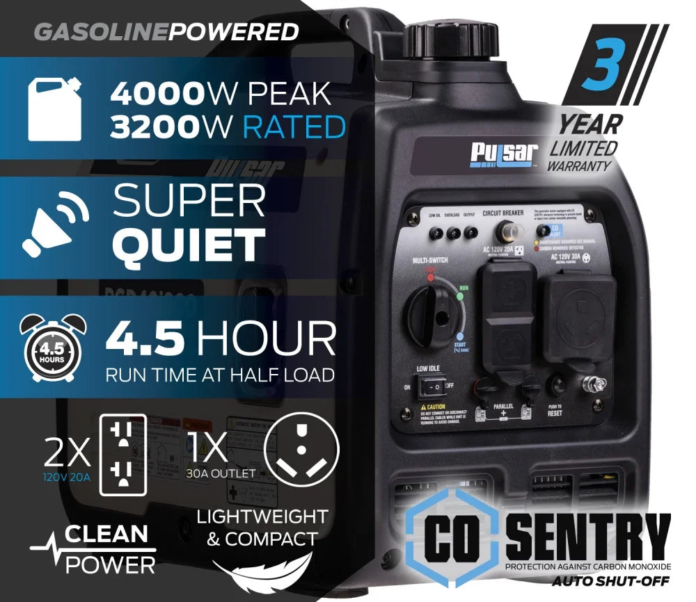 4000-Watt Super Quiet Gas Powered Inverter Generator E936142