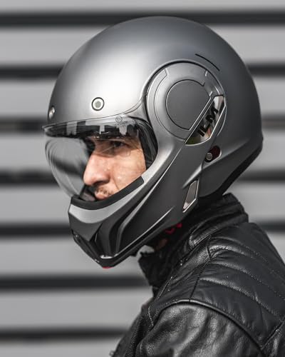 Matte Black Full Face Modular Motorcycle Helmet P912876