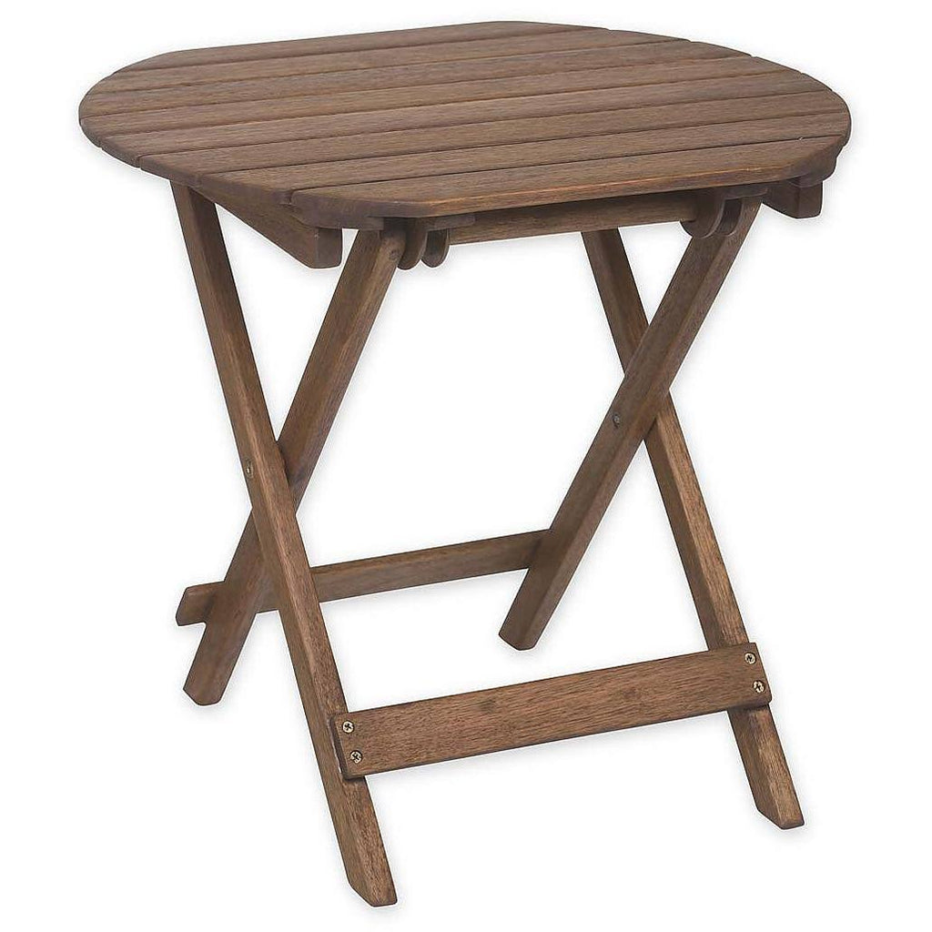 Natural Eucalyptus Wooden Adirondack Side Table Z554366
