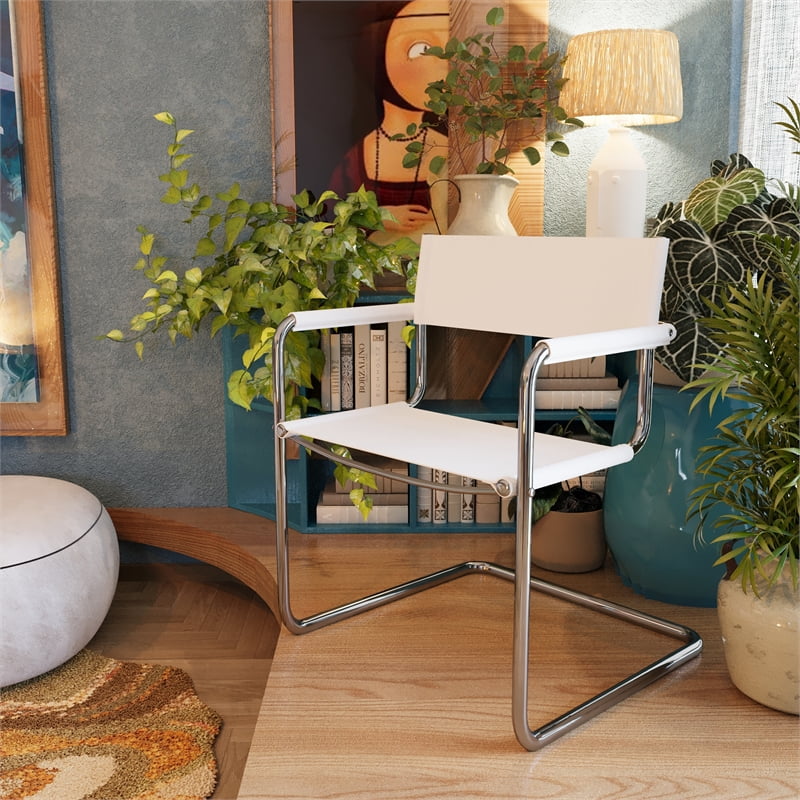 Faux Leather Stainless Steel Office Chair U536