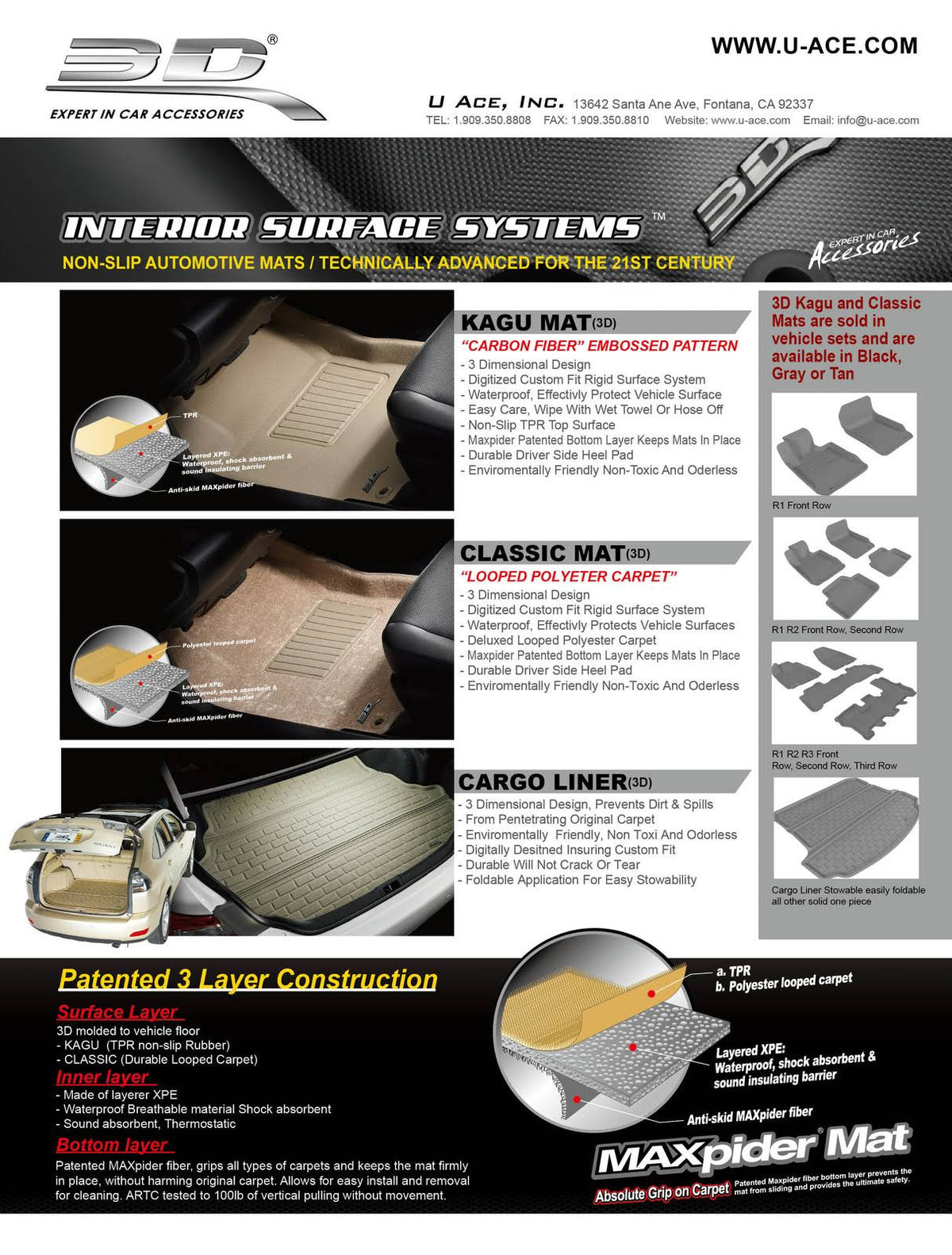 3D MAXpider Classic Floor Liners H762631