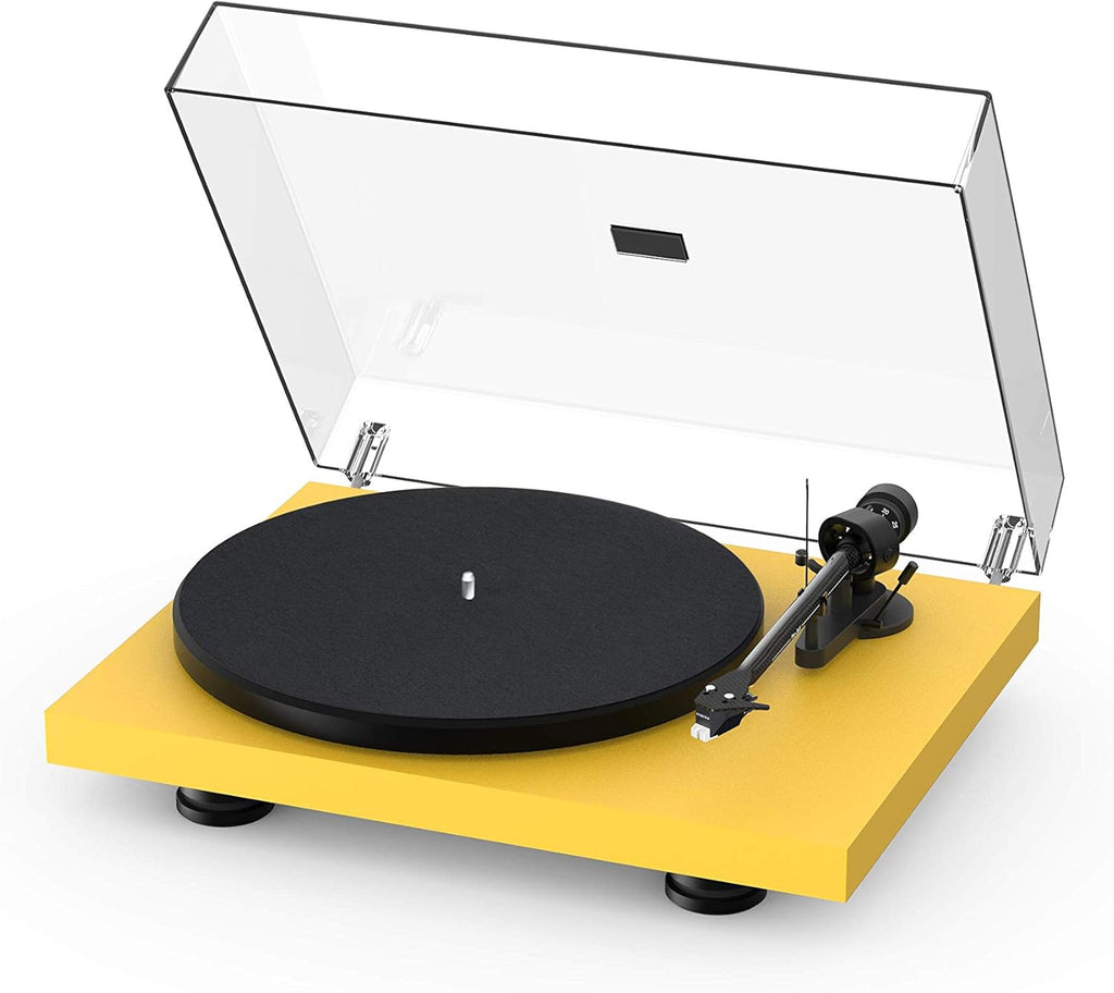 High Gloss White Turntable with Carbon Fiber Tonearm T335
