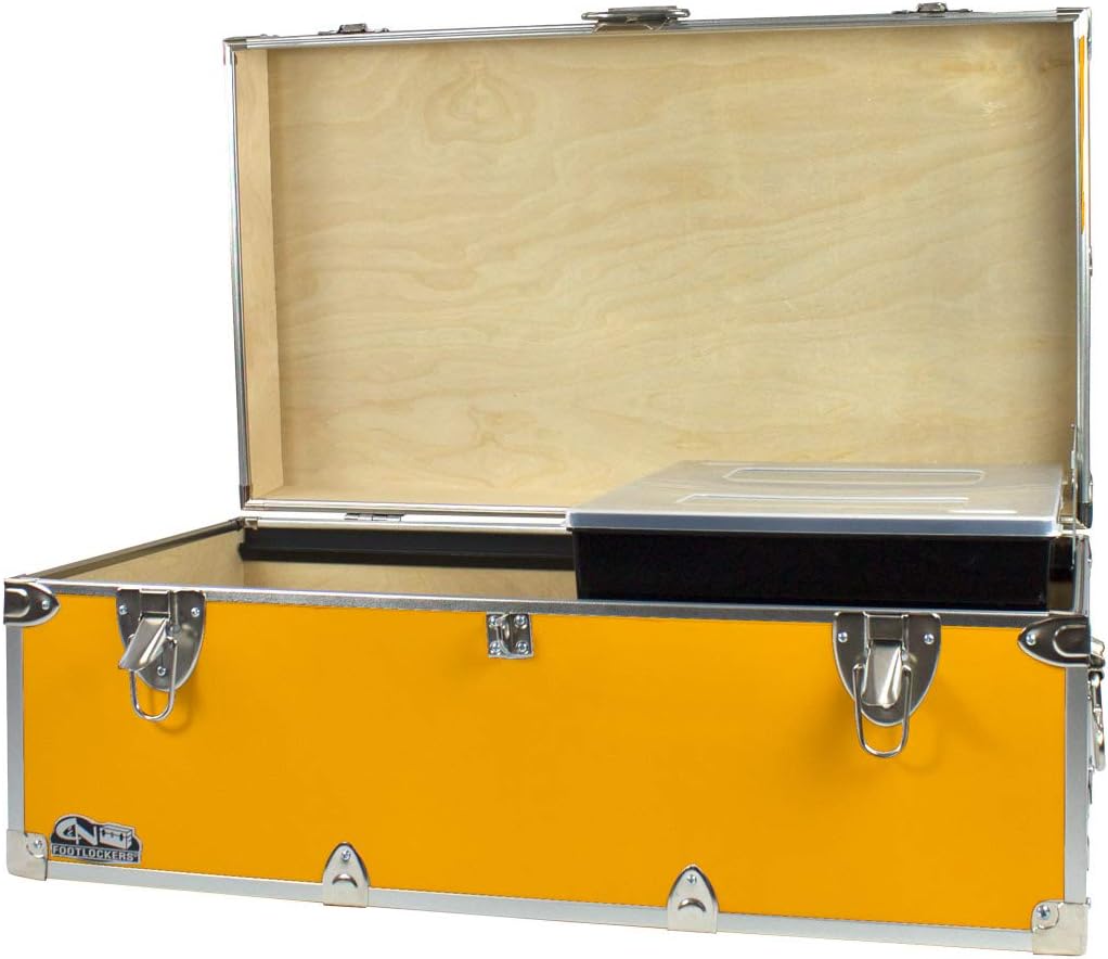 Footlocker Storage Chest with Organizer Tray - 32 x 18 x 13.5 Inches (Lilac) T876