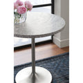White Round End Table 18 Diameter 22H V85122