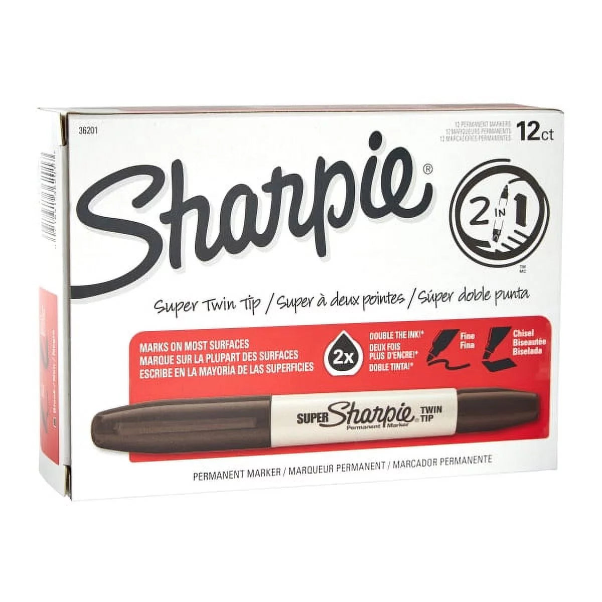 Permanent Marker, Black, PK12 I685312