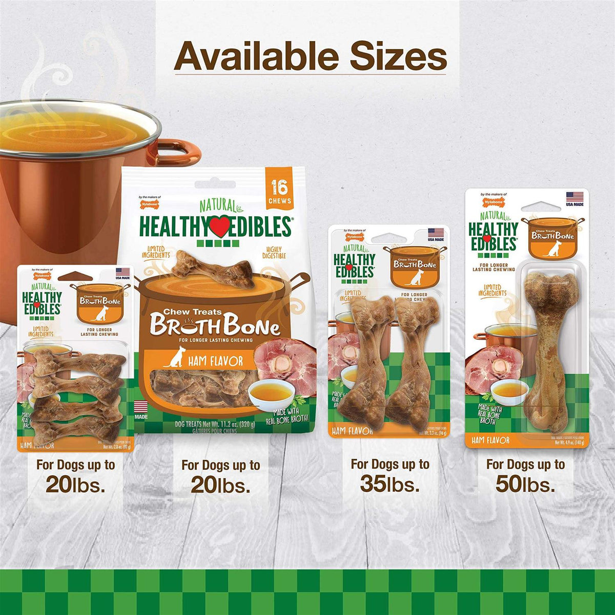 Natural Healthy Edibles Bone Chew Treats J252647