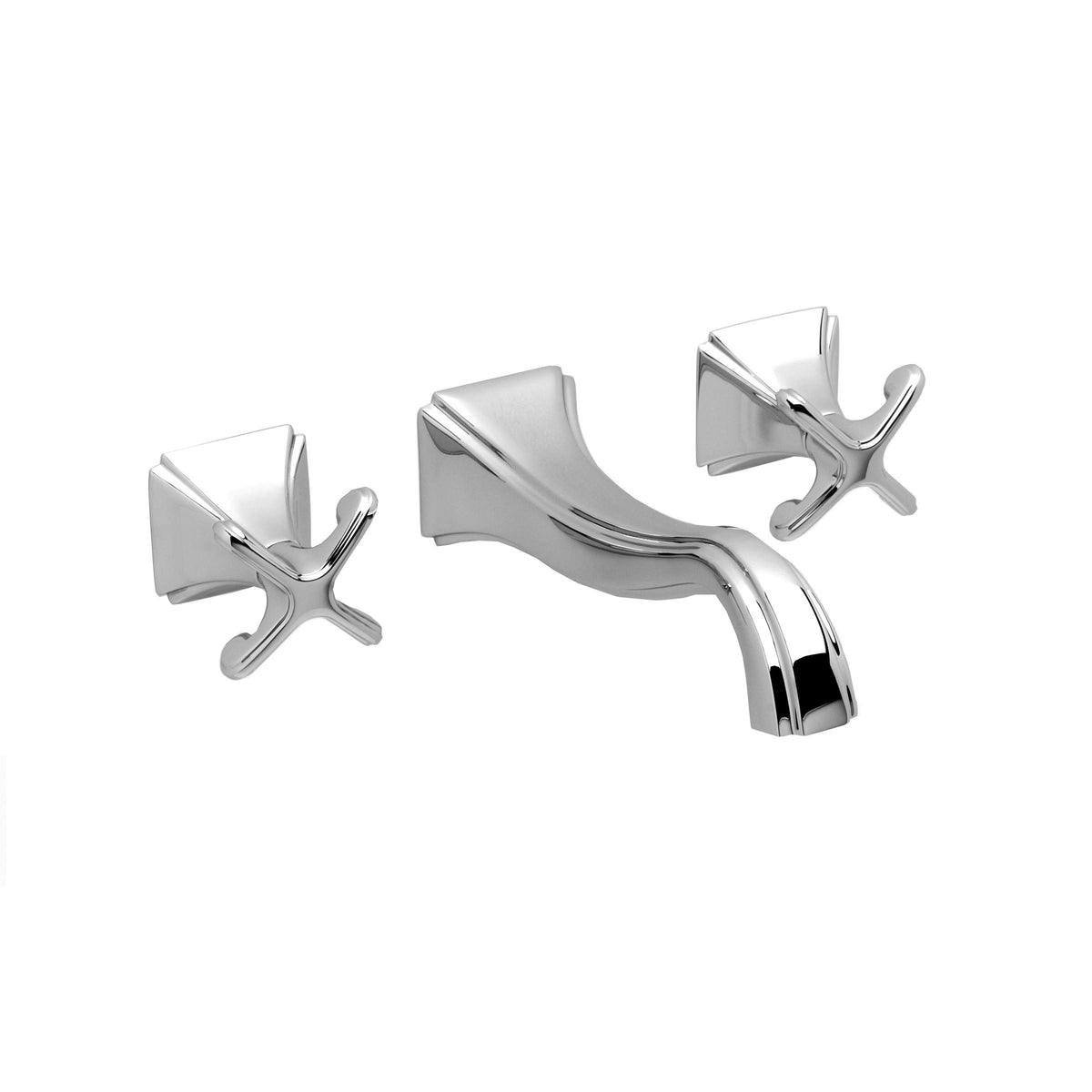Aged Brass Wall Mount Lavatory Faucet B3097