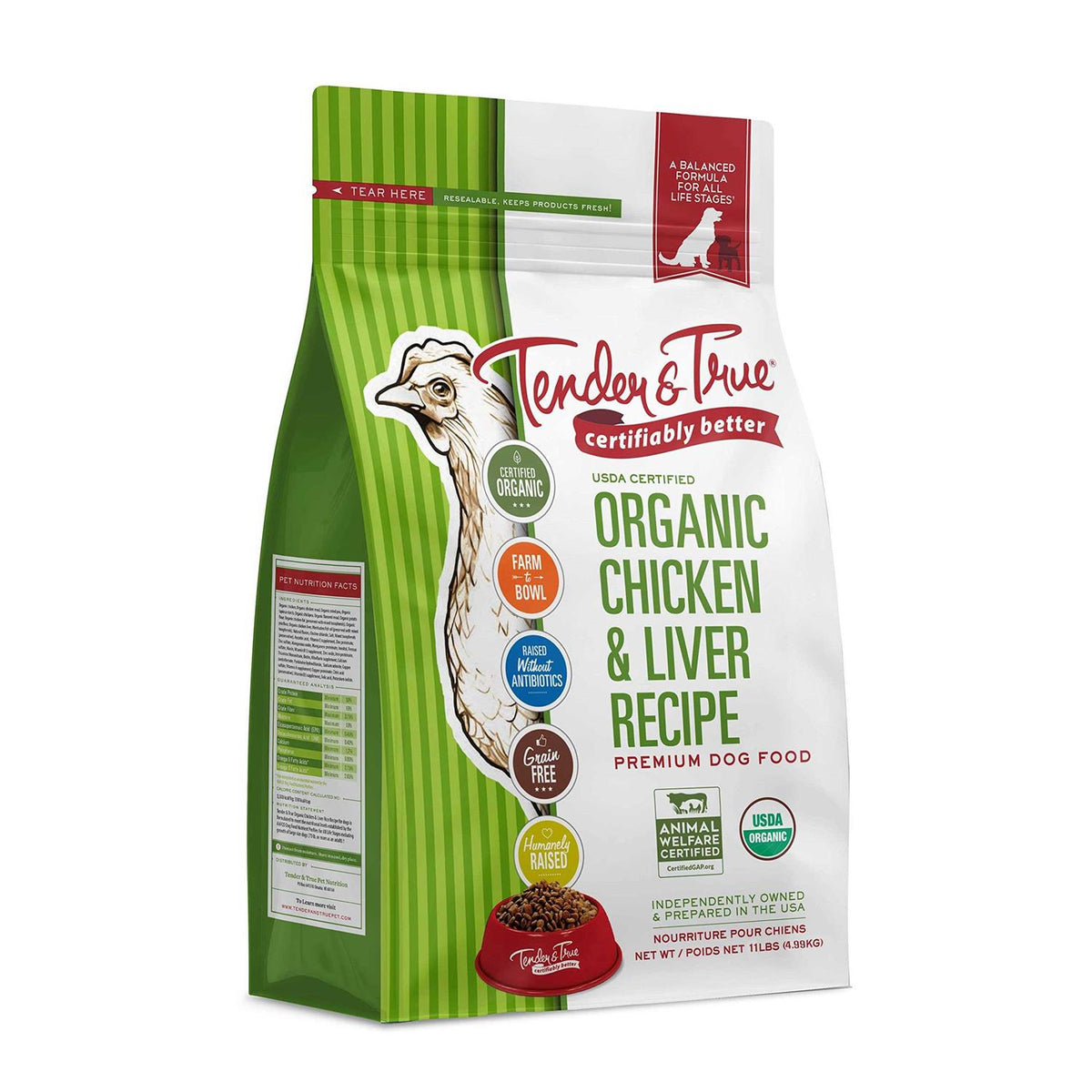Organic Chicken & Liver Recipe Dry Dog Food Y809779