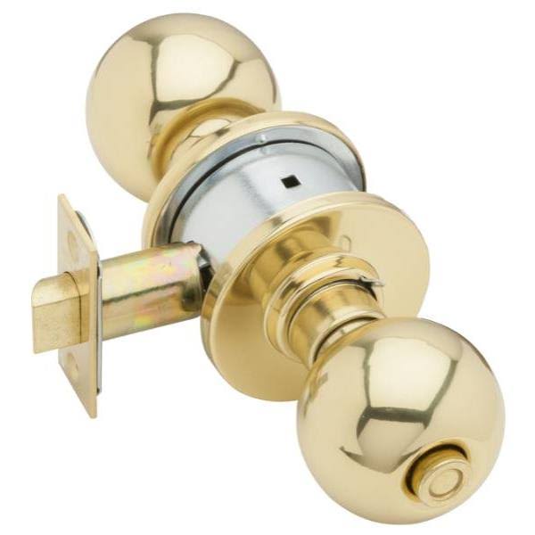 Bright Brass Privacy Cylindrical Lockset Y6417
