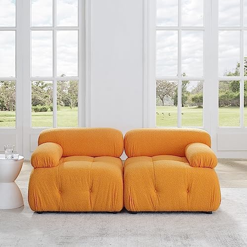 Beige Corduroy Modular Sectional Sofa W8304