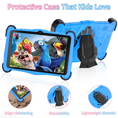 7 Inch Android 14 Kids Tablet, Octa-Core, 10+64GB, WiFi 6, Bluetooth 5.0, Blue R95704