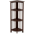4 Shelf Corner Folding Bookcase Truffle Brown I948