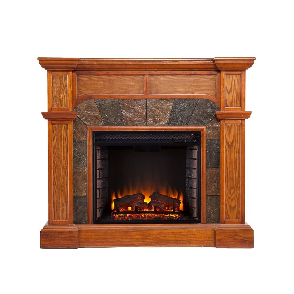 Oak Electric Fireplace Q191