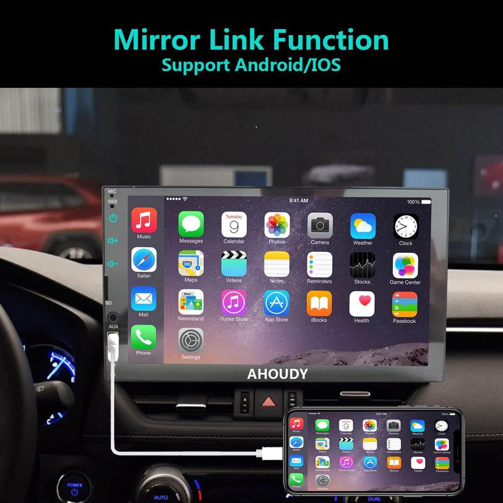 7 Inch Double Din Touchscreen Car Stereo with Bluetooth S574