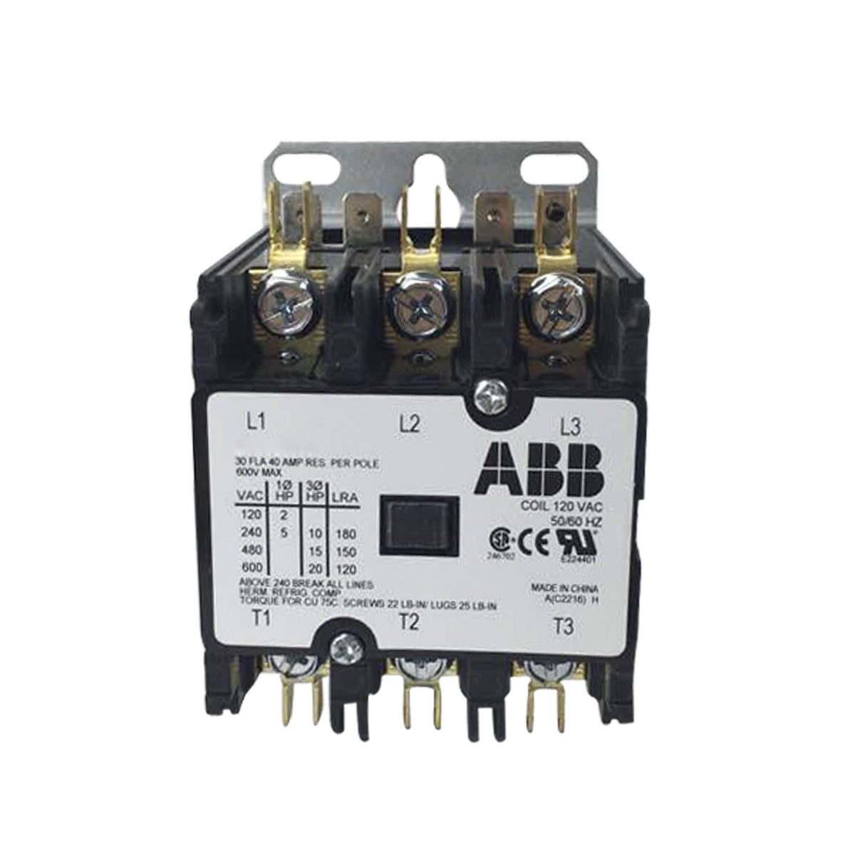 30A 3P Definite Purpose Contactor D597237