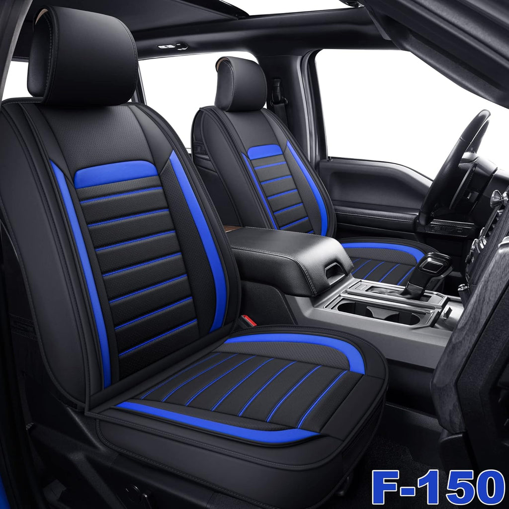 Gray Faux Leather Full Set Pickup Truck Seat Covers R8254