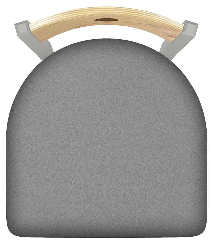 18x22 Chair with Anodized Nickel Finish, Natural Back, Folkstone Grey Seat A9232